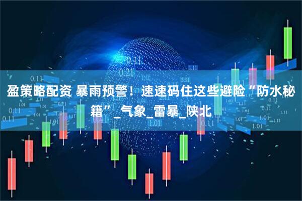 盈策略配资 暴雨预警！速速码住这些避险“防水秘籍”_气象_雷暴_陕北