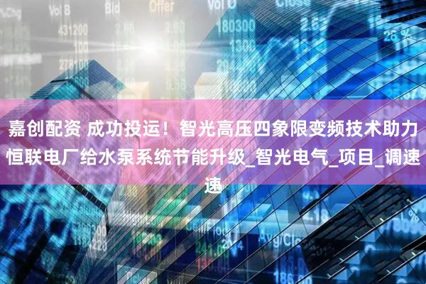 嘉创配资 成功投运！智光高压四象限变频技术助力恒联电厂给水泵系统节能升级_智光电气_项目_调速